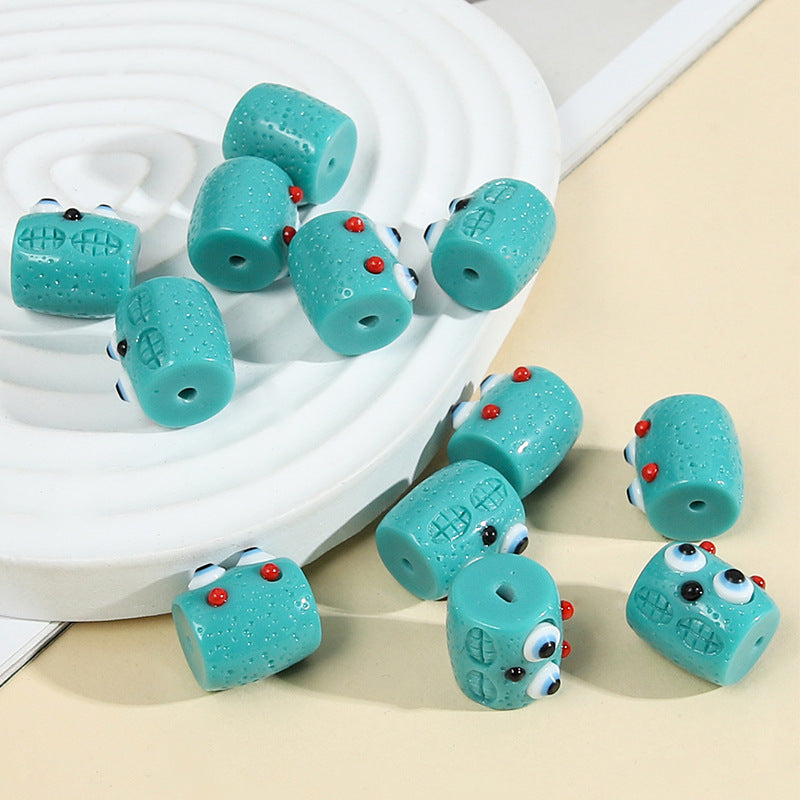 Wholesale 20pcs Cartoon Eyeball Monster Resin String Beads